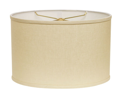 18" Parchment Biege Throwback Oval Linen Lampshade