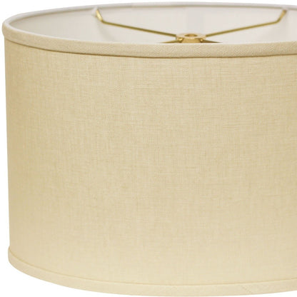 18" Parchment Biege Throwback Oval Linen Lampshade