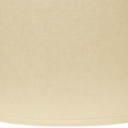 18" Parchment Biege Throwback Oval Linen Lampshade