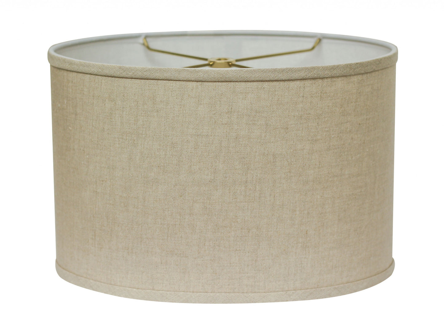 18" Parchment Biege Throwback Oval Linen Lampshade