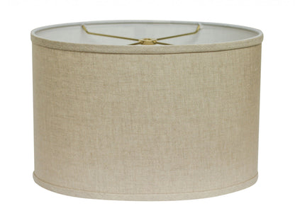 18" Parchment Biege Throwback Oval Linen Lampshade