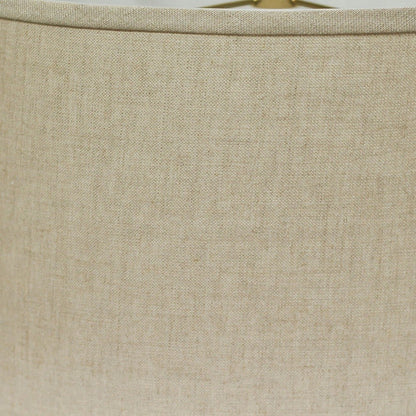 18" Parchment Biege Throwback Oval Linen Lampshade