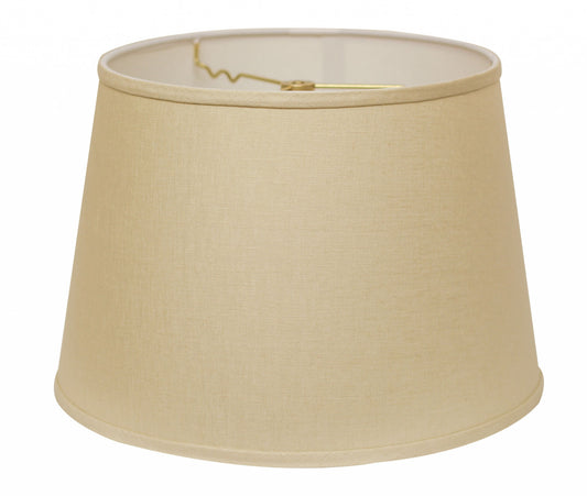 14" Dark Wheat Rounded Empire Slanted Linen Lampshade