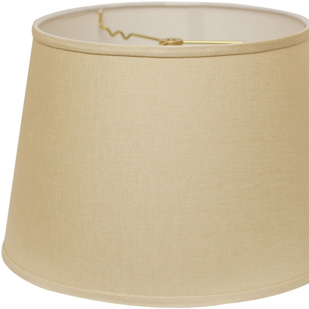 14" Dark Wheat Rounded Empire Slanted Linen Lampshade