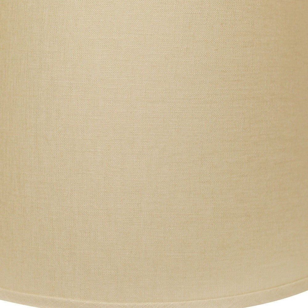 16" Dark Wheat Rounded Empire Slanted Linen Lampshade