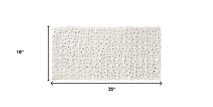 White Spa Pebbles Bathtub Mat