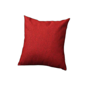 18" X 18" Red Solid Color Zippered Handmade Polyester Throw Pillow Cover