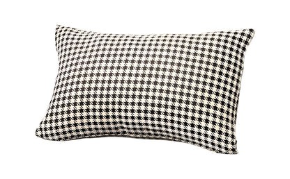 Set Of Two 20" X 12" Grey Polyester Houndstooth Zippered Pillow