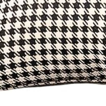 Set Of Two 20" X 12" Grey Polyester Houndstooth Zippered Pillow