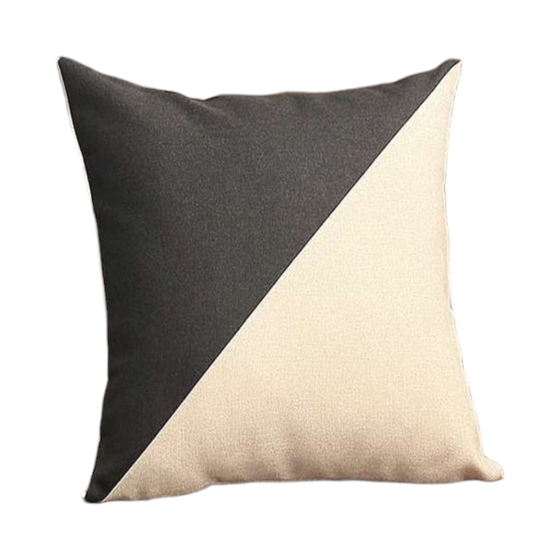 Set Of Two 18" X 18" Black And Grey Polyester Geometric Zippered Pillow