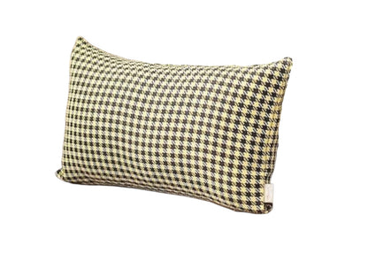 Set Of Four 20" X 12" Yellow Polyester Houndstooth Zippered Pillow