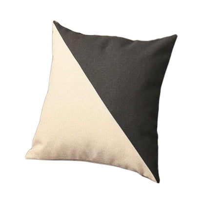 Set Of Four 18" X 18" Black And Grey Polyester Geometric Zippered Pillow