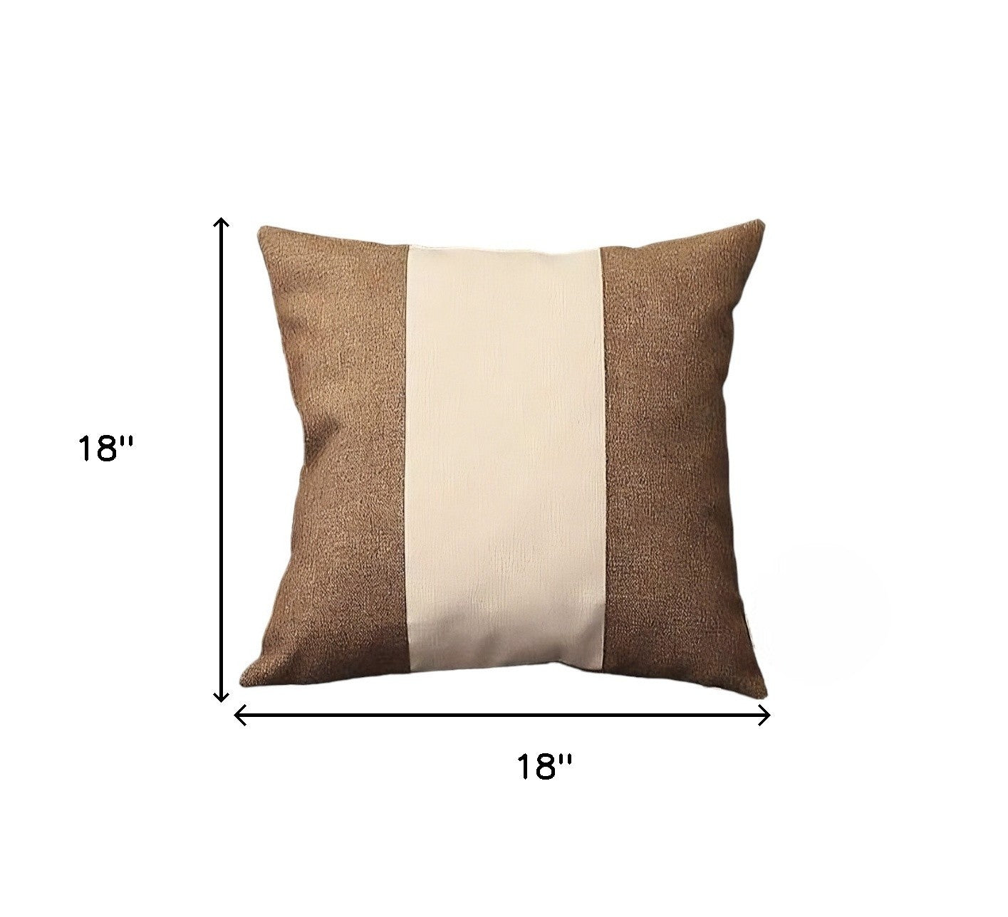 Set Of Four 18" X 18" Brown And Grey Polyester Geometric Zippered Pillow