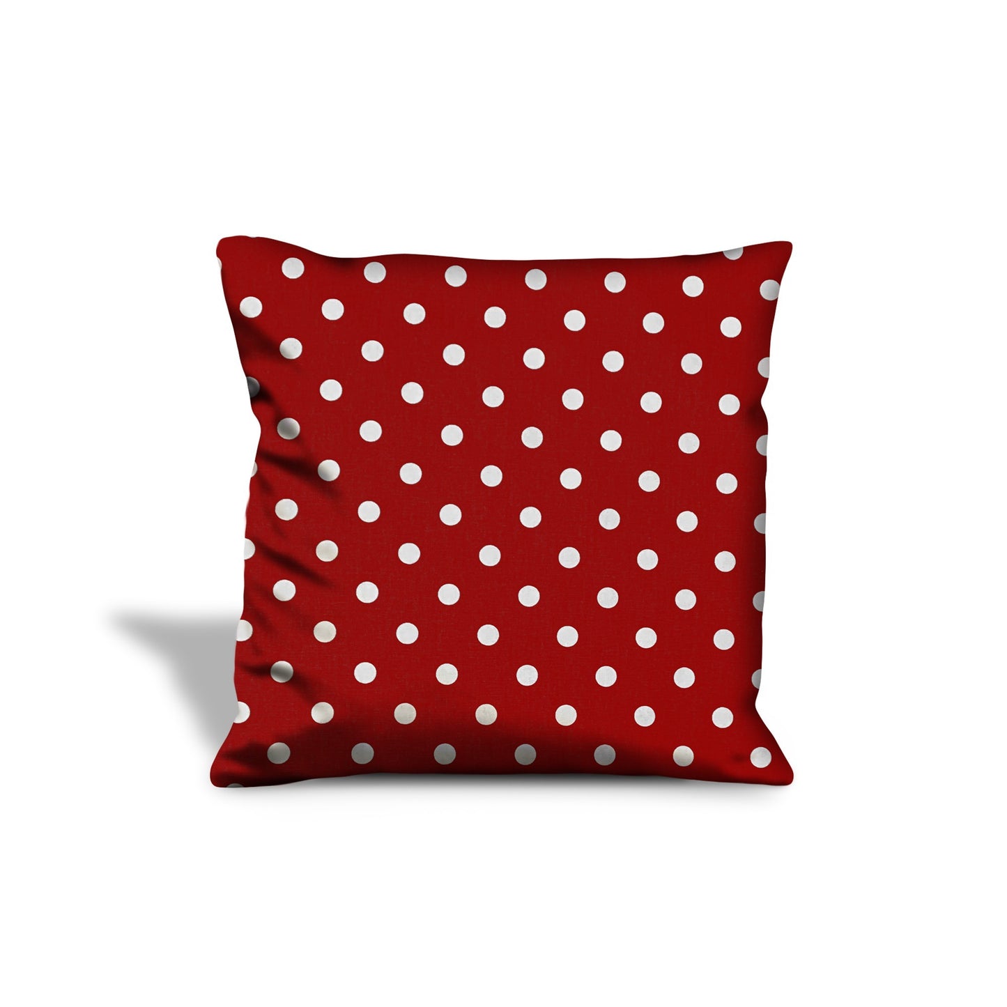 17" Red and White Christmas Polka Dot Throw Pillow Cover