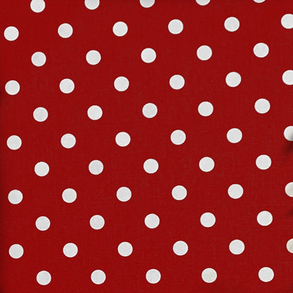 17" Red and White Christmas Polka Dot Throw Pillow Cover