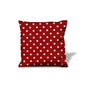 14" Red and White Christmas Polka Dot Cotton Throw Pillow Cover