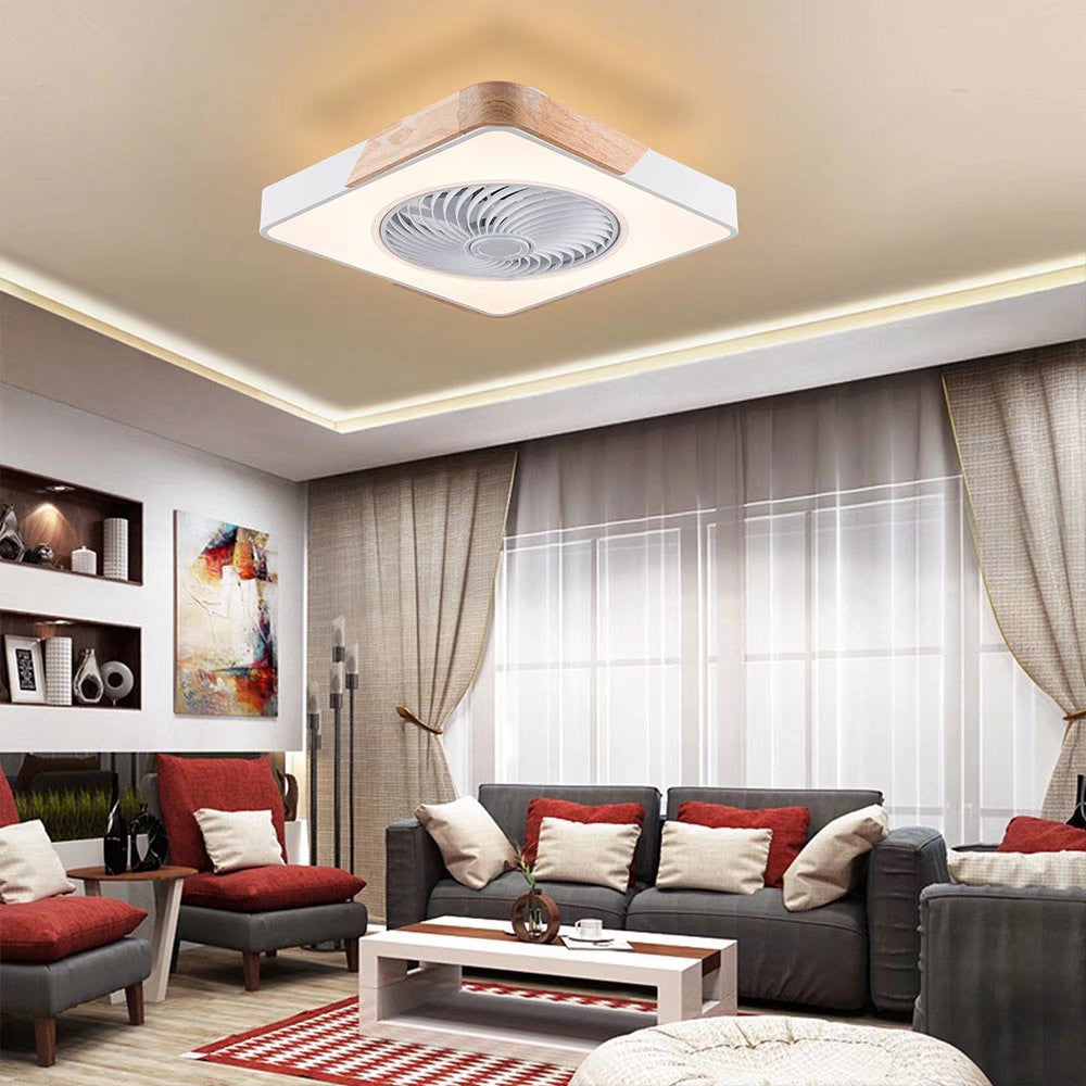 Compact Ceiling Lamp And Fan With Remote