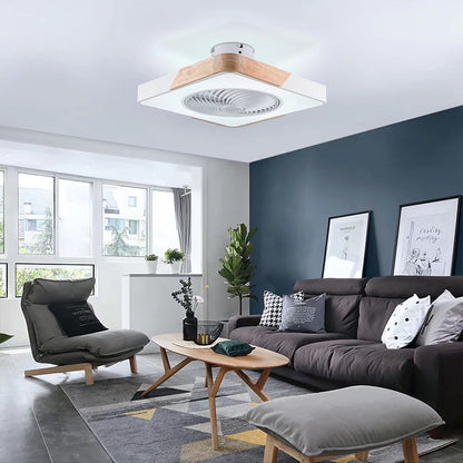 Compact Ceiling Lamp And Fan With Remote