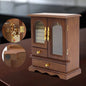 Traditional Brown Mini Jewelry Armoire Storage Cabinet