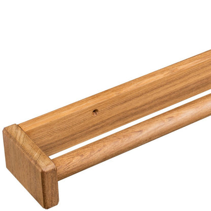 16" Traditional Solid Teak Towel Bar