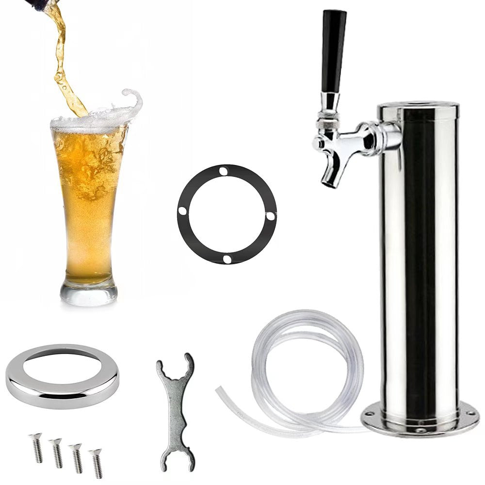 Stainless Steel Tower Beer Dispenser