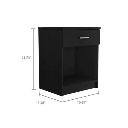 Modern and Eco Black Bed and Bath Nightstand