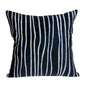 20" X 20" Blue 100% Cotton Zippered Pillow