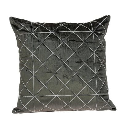 20" X 20" Gray Cotton Blend Zippered Pillow