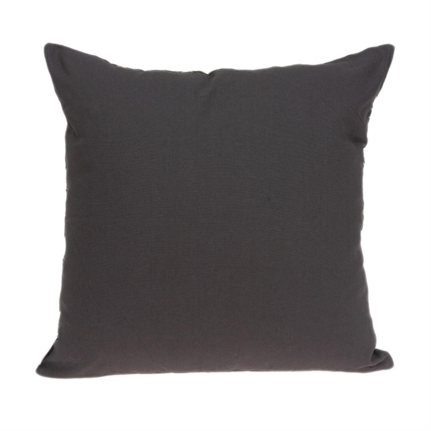 20" X 20" Gray Cotton Blend Zippered Pillow