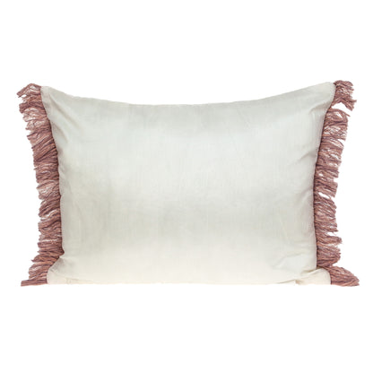 14" X 20" White Cotton Throw Pillow