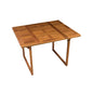 45" Brown Solid Wood Folding Outdoor Side Table