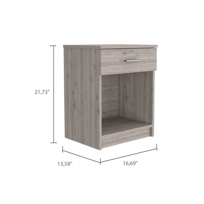 22" Light Gray One Drawer Nightstand