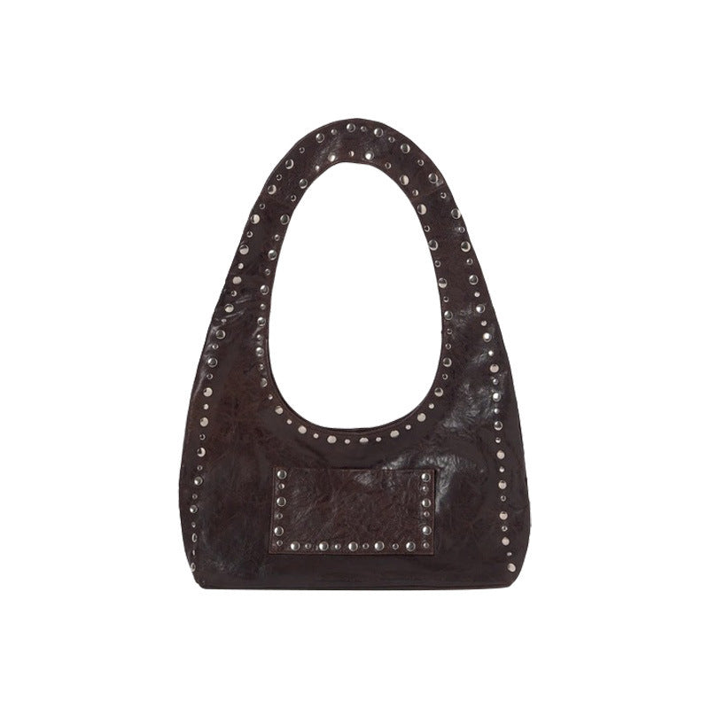 Retro Rivet Shoulder Bag