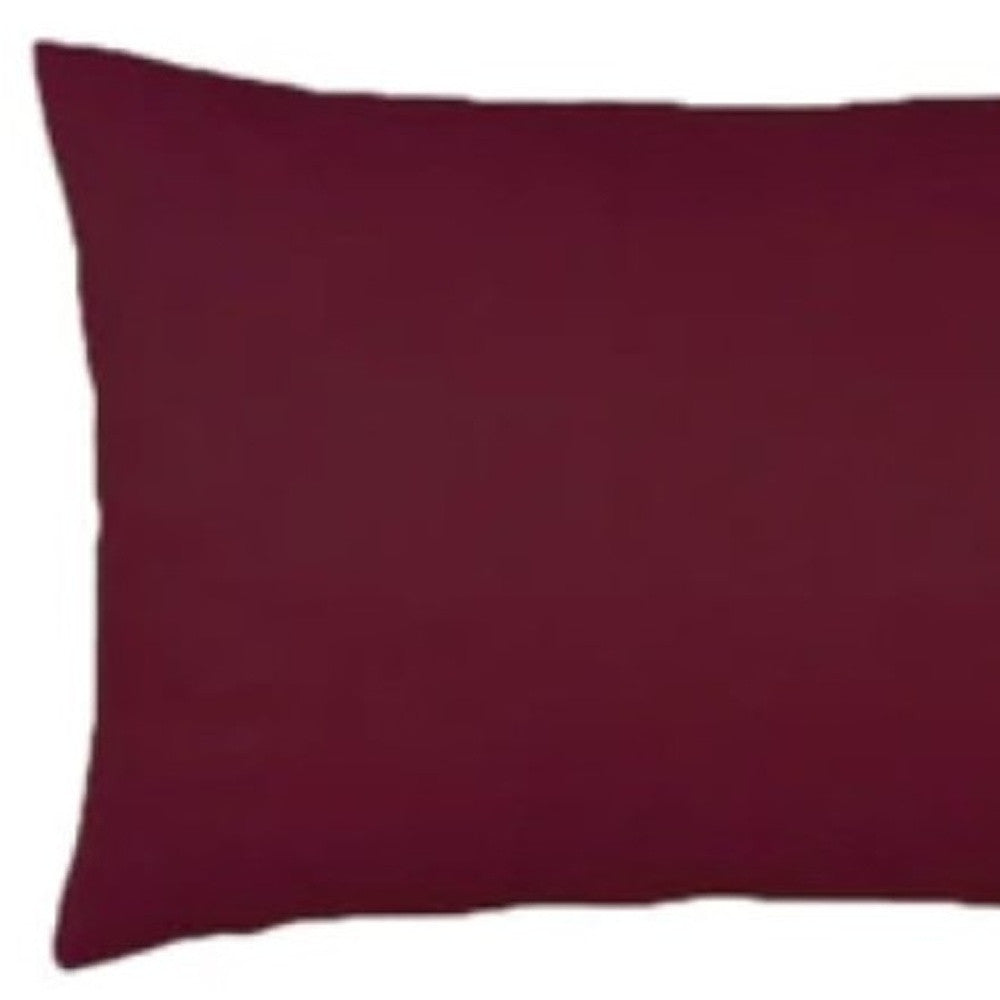 Set Of Two 12" X 20" Polyester Zippered Pillow Cover