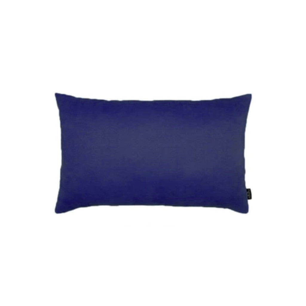 Set Of Two 12" X 20" Sapphire Blue Polyester Zippered Pillow Cover