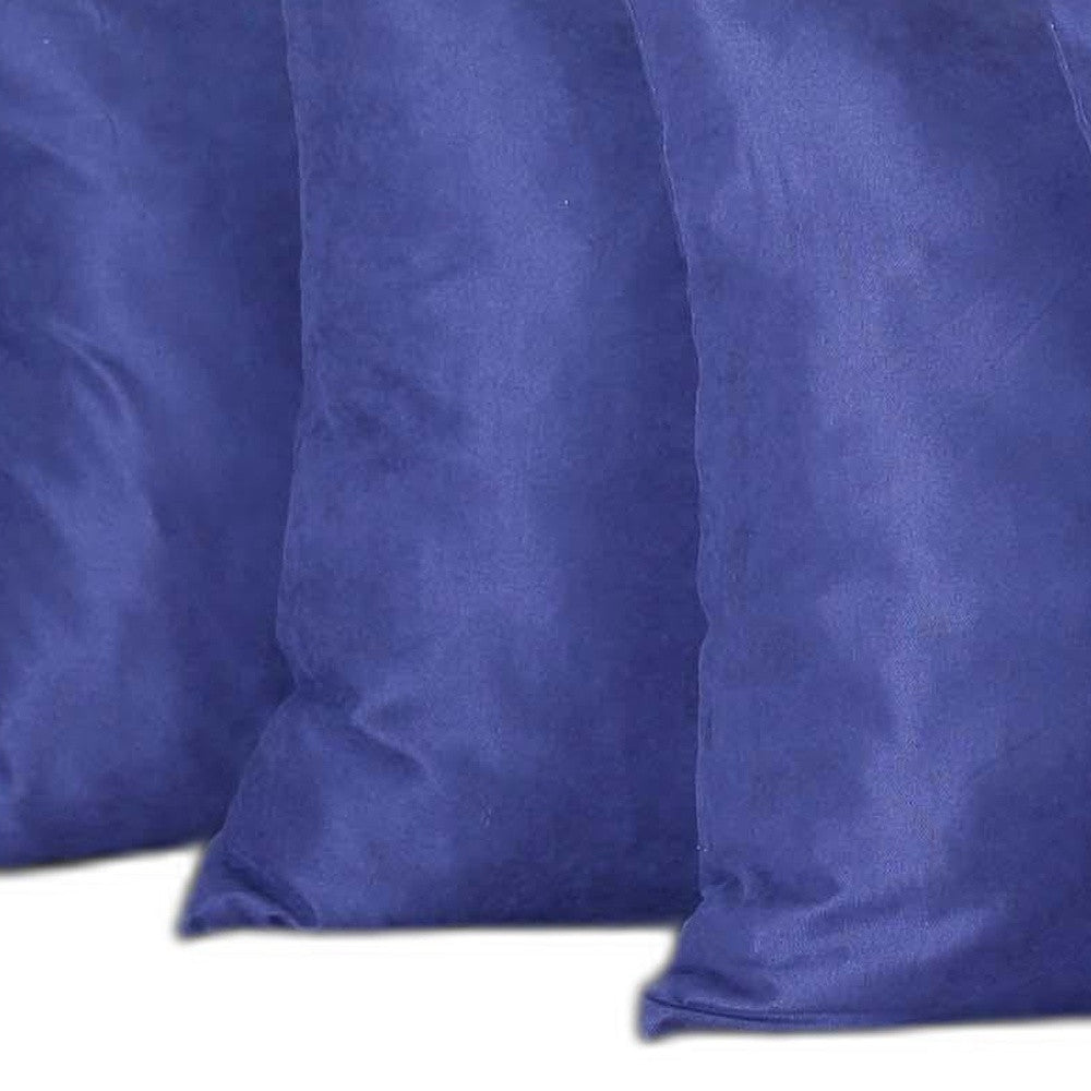 Set Of Four 26" X 26" Navy Blue Polyester Zippered Pillow Cover