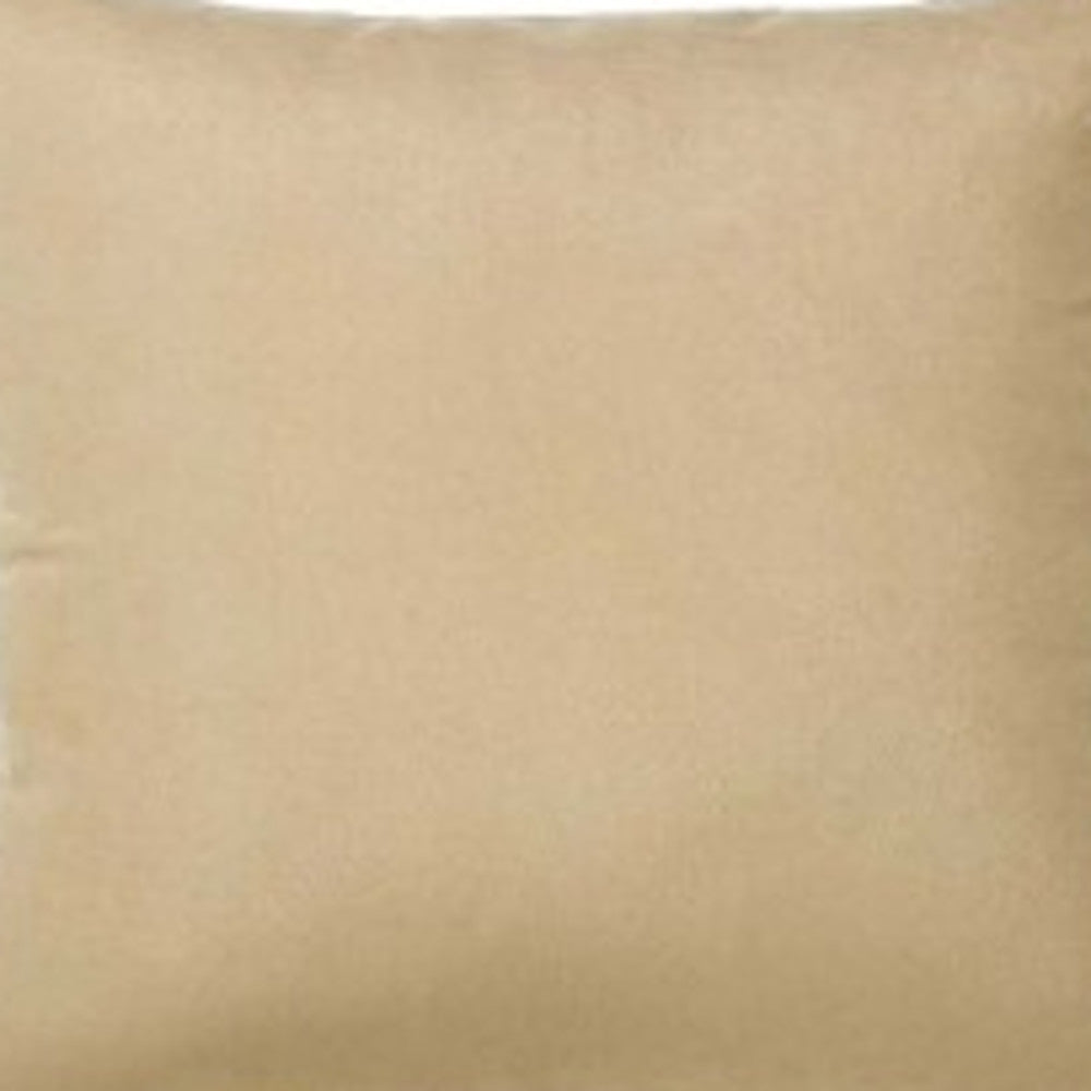 Set Of Four 26" X 26" Beige Polyester Zippered Pillow Cover