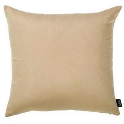 Set Of Four 26" X 26" Beige Polyester Zippered Pillow Cover