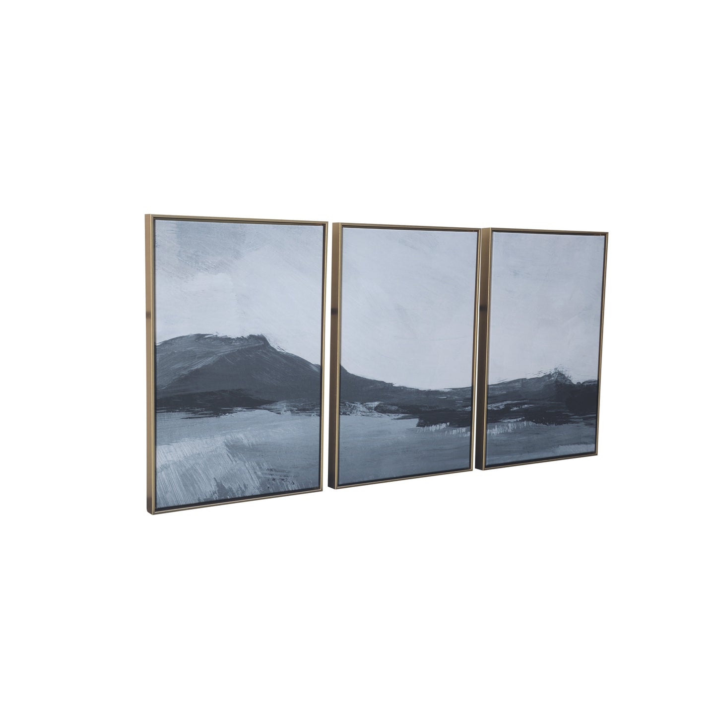 Abstract Mountains Gold Floater Frame p-Oxybis(benzenesulfonyl hydrazide) Wall Art