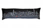 46" Black Hong Kong Nighttime Skyline Lumbar Decorative Pillow