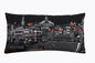 25" Black Annapolis Nighttime Skyline Lumbar Decorative Pillow