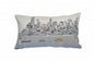 25" White NYC Daylight Skyline Lumbar Decorative Pillow