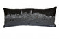 35" Black Charleston Nighttime Skyline Lumbar Decorative Pillow