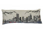 35" White Denver Daylight Skyline Lumbar Decorative Pillow