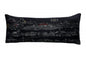 35" Black Los Gatos Nighttime Skyline Lumbar Decorative Pillow