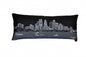 35" Black Minneapolis Nighttime Skyline Lumbar Decorative Pillow