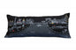 35" Black Paris Nighttime Skyline Standard Lumbar Decorative Pillow