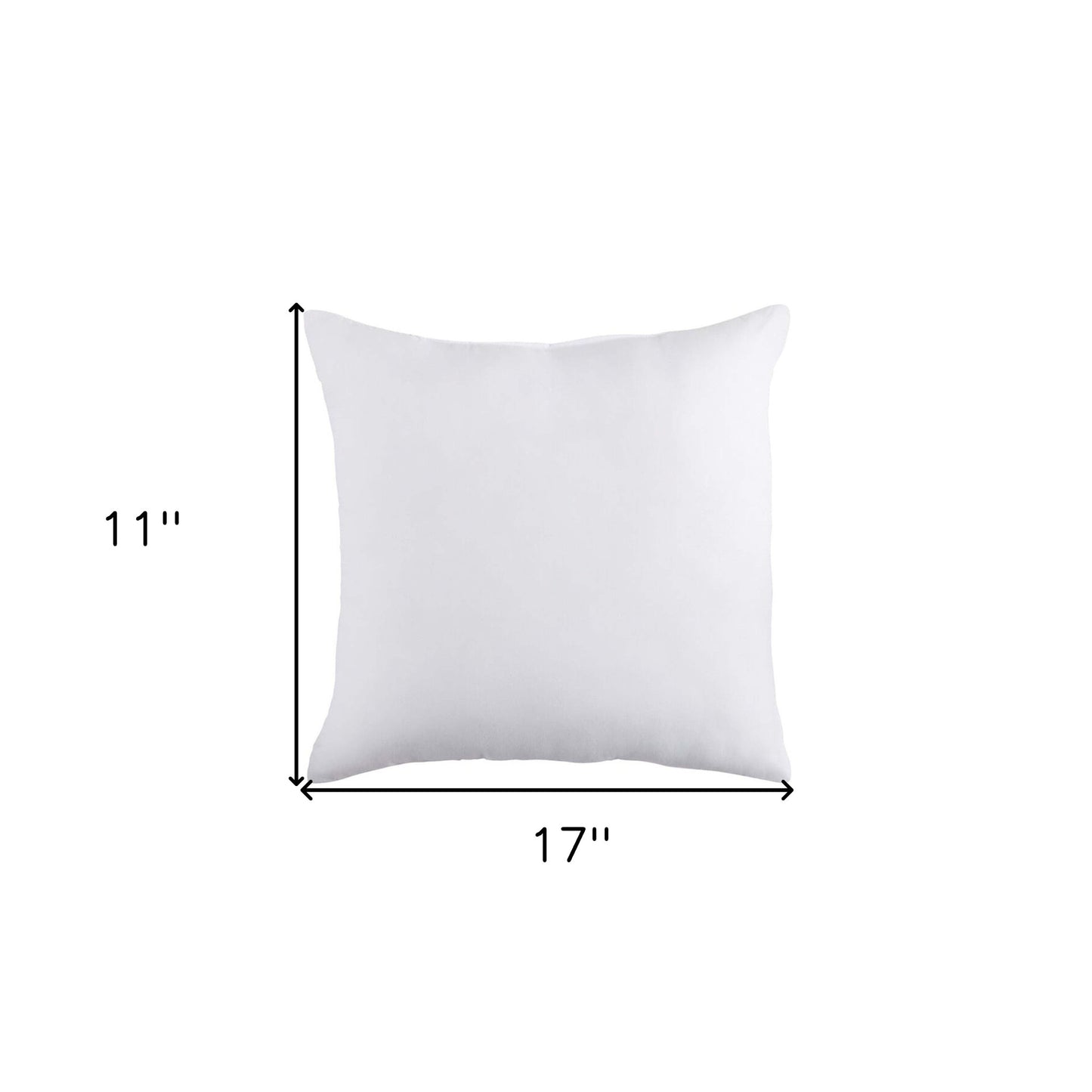 18" X 18" White Blown Seam 100% Cotton Throw Pillow Insert