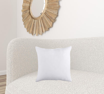 18" X 18" White Blown Seam 100% Cotton Throw Pillow Insert