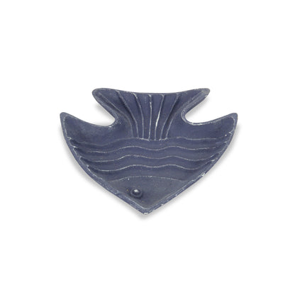 8" Blue Angel Fish Cast Iron Vanity Tray Tray